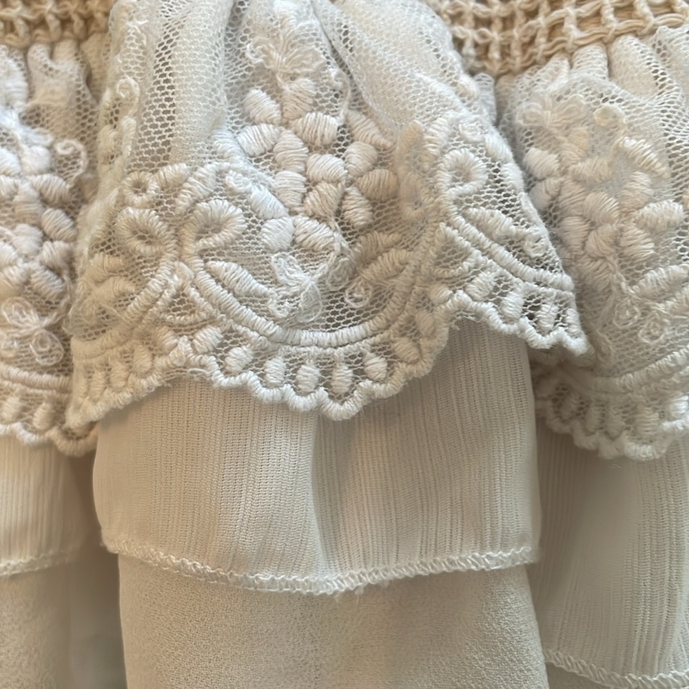 Miss Rose Sister Violet Vest top whimsical cropped 3 4 5 girl cream fairy girl - Picture 5 of 5